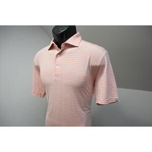Tasc Golf Polo Wicking Stretch Athletic Shirt Striped Short Sleeve Mens Medium